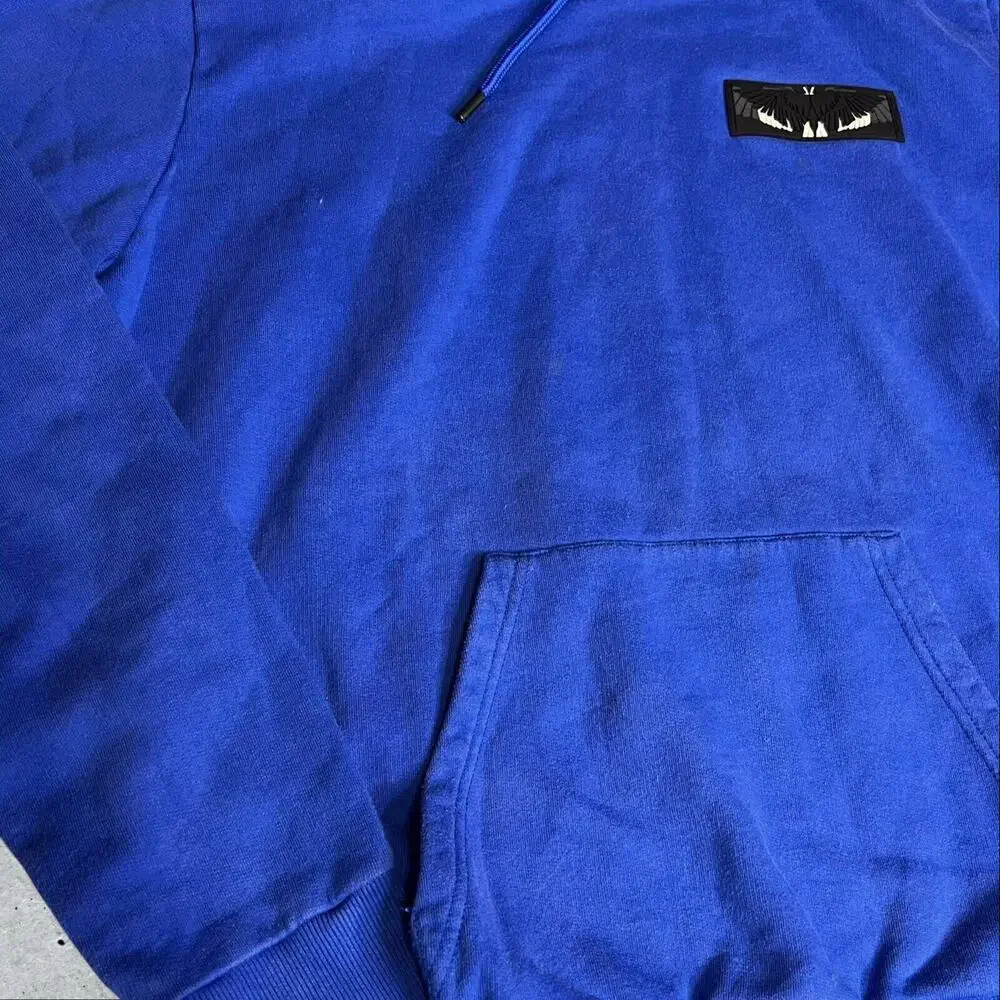 Marcelo Burlon Blue Pullover Hoodie‎ Size L